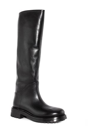 Black leather high boots ELENA IACHI | A5515NERO